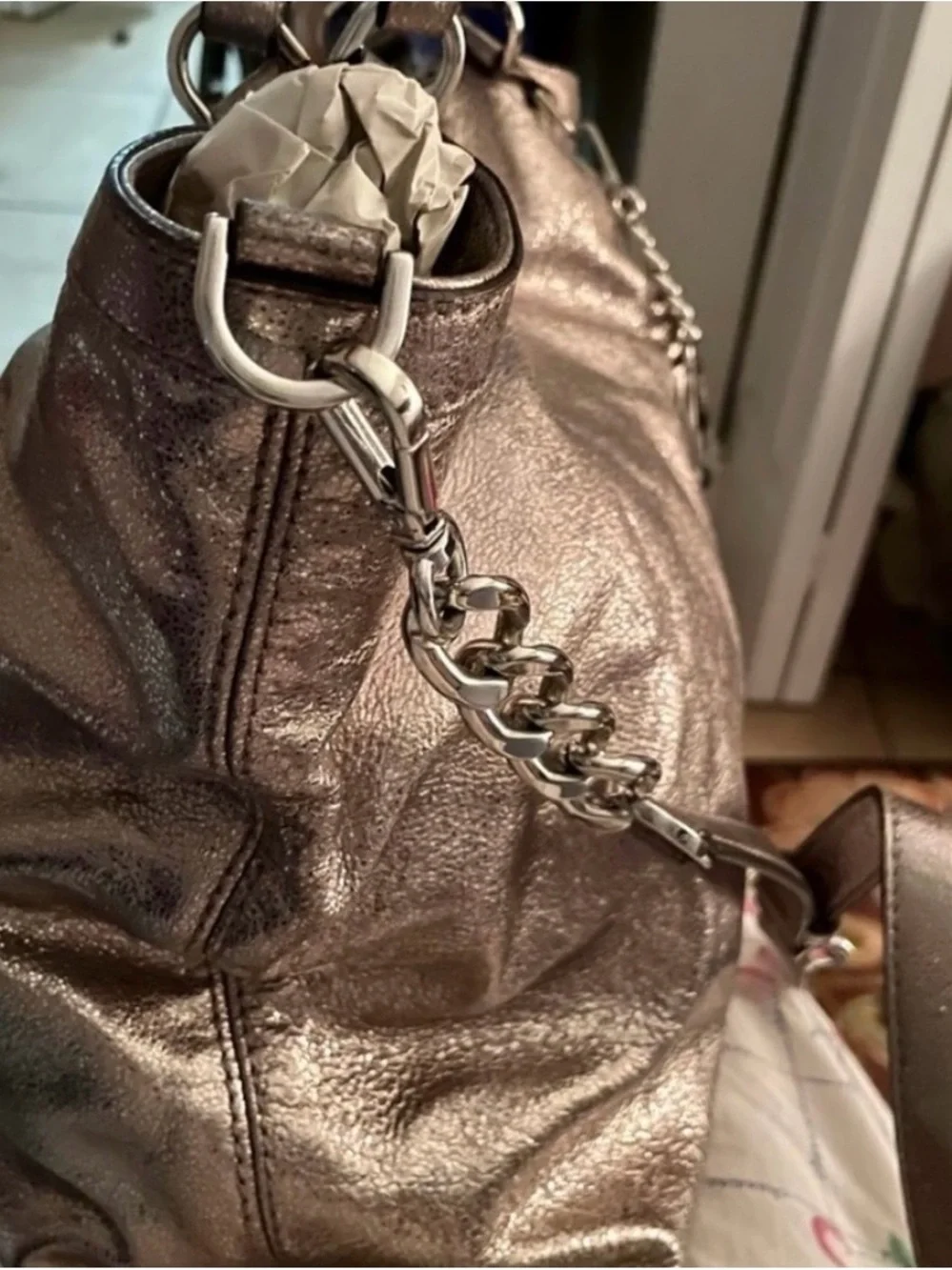 Michael Kors Metallic Bronze Shoulder Bag